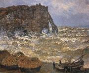 Claude Monet The Cliff at Etretat after a Storm oil painting on canvas
